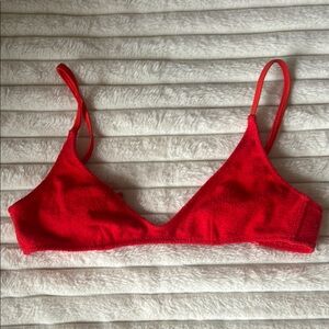 RED TRIANGL BIKINI TOP NEVER WORN BEFORE